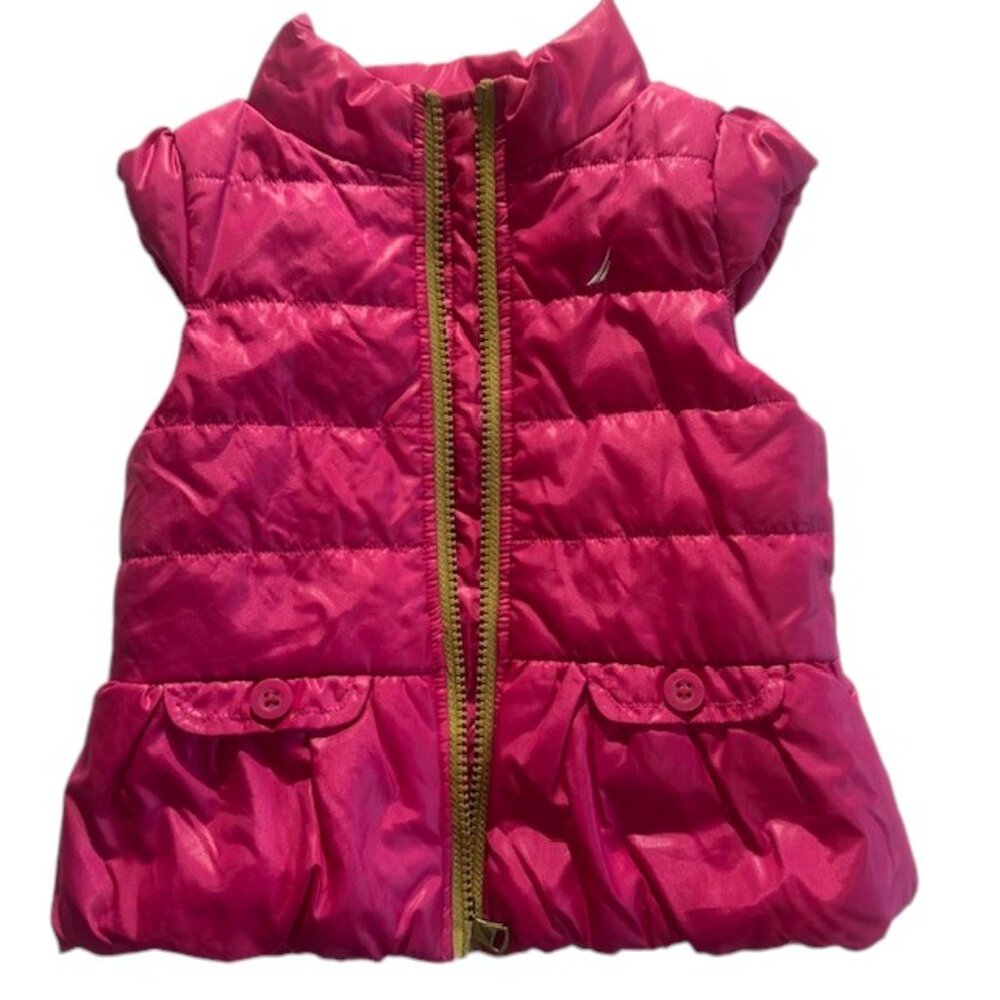 Magenta Toddler Girls Nautica Puffer Vest Size 18 months